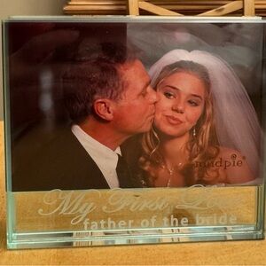 Mud Pie Clear Glass Photo Frame - My First Love